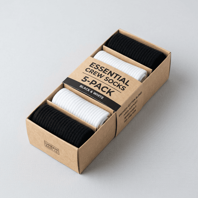 Essential Crew Socks (5-Pack)